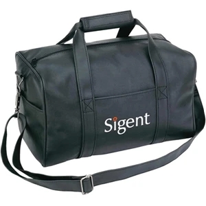 Birkbeck - Leatherette Duffel Bag With Large Zippered Main Compartment And A Front Pocket