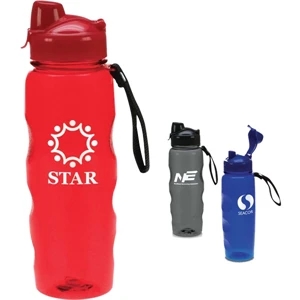 Groove - Bpa Free Sport Bottle, 23 Oz With Flip Top Lid, And Non-slip Girp