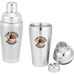 Cocktail Shaker - 16 Oz. Double Stainless Steel Cocktail Shaker. Perfect For Parties