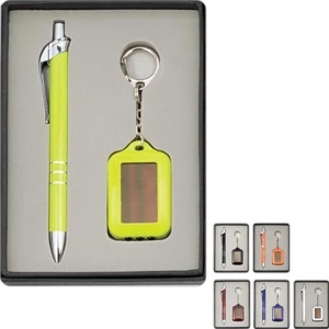 Trinity Solarian - Gift Set With Metal Ballpoint Pen And Solar Key Chain In Gift Box With Eva Tray