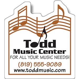 Tuffmag (tm) - Magnet - Music Themed Shape (2.25" X 2.5") - Outdoor Safe