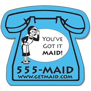 Delivery Magnet With Small Telephone Shape. 2.625" X 2.375". 25 Mil Thick