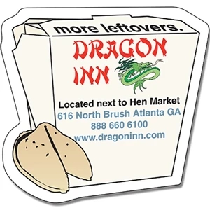 Delivery Magnet With Chinese Take-out Box Shape. 2.75" X 2.625". 25 Mil Thick