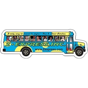 Tuffmag (tm) - Magnet - School Bus Shape (5.25" X 1.75") - Outdoor Safe