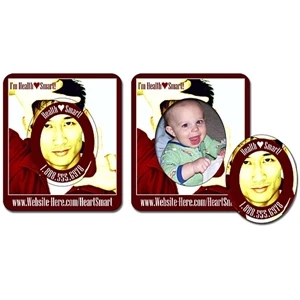 Picture Frame Magnet 3" X 3.5" With Oval Punch (1.8125" X 2.25"), 20 Mil