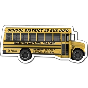 Tuffmag (tm) - Magnet - School Bus Shape (4.88" X 2.1214") - Outdoor Safe