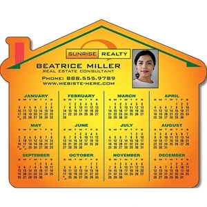 Tuffmag (tm) - Real Estate Magnet - House Shape. 4.25" X 3.5". Outdoor Safe