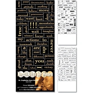 Magna-phrase (tm) - Magnet - 3.5" X 8.25" With Business Card Magnet - 30 Mil