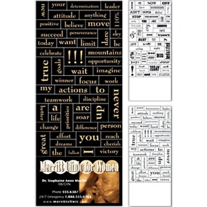 Magna-phrase (tm) Tuffmag (tm) - Magnet - 3.5" X 8.25" With Business Card Magnet - Outdoor Safe