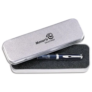Single Tin Gift Box For Pens, Rollerballs Or Pencils With Sandstone Finish
