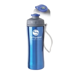 Hydration (tm) Compass Visionsteel - 20 Oz. 18/8 Stainless Steel Sports Bottle With Built In Compass