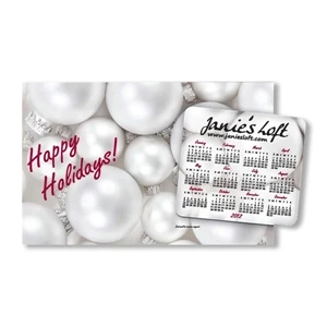 Smartline (tm);superseal (r) - Sealed Laminated Happy Holidays! Greeting Card With Calendar Magnet
