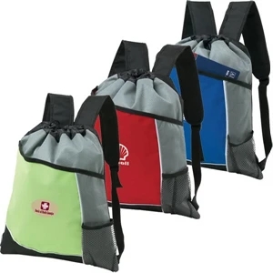 Malibu Cinchpak - Backpack/cinchpack Made Of Polyester With Diamond Non-woven Polypropylene