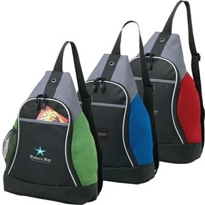 Omega (r) - Sling Bag Made Of Polyester, Air Mesh And Diamond Non-woven Polypropylene Material