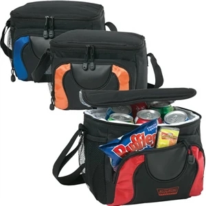 Arch - 12 Can Cooler With Heat Sealed Liner And Features Simulated Leather Accents