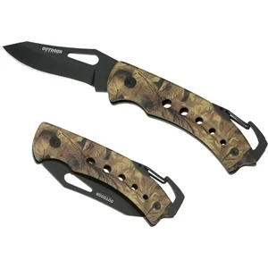 Tool Zone (tm) Camoclip - Pocket Knife In Camouflage With Mini Carabiner Clip