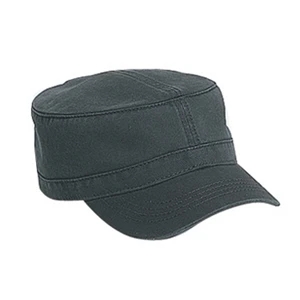 Superior Garment Washed Cotton Twill Military Style Cap With Hook And Loop. Blank