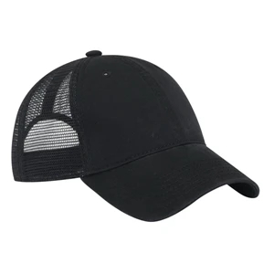 Superior Garment Washed Cotton Twill, Solid Color, Pro Style Mesh Back Cap. Blank