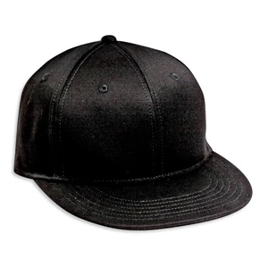 Stretchable Deluxe Cotton Twill Flat Visor Solid Color Pro Style Cap. Blank