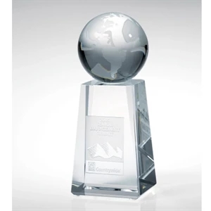 Expedition - 6" X 2 3/8" X 2 3/8" - Global Award With Globe Mounted On Base