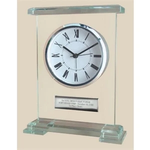 Glass Desk Analog Alarm Clock, Elegant Impressive Look And High Perceived Value
