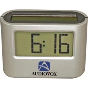 Solar Alarm Clock. Large Readout Display Shows Time, Date And Count Up Timer