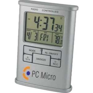 Atomic - Atomic Digital Desk Clock Display Includes Time, Date, Day Of Week And Temperature
