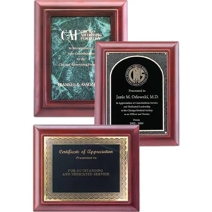 Jerry-wood Designer Series - Wood Designer Series Wall Plaque, 10" X 13". Satin Mahogany Finished
