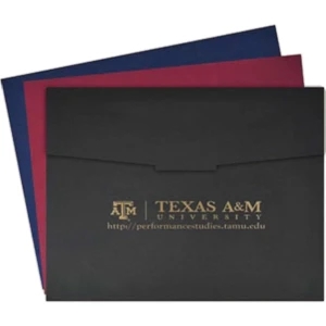 Heavy-weighted Texture Paper 3-fold Presentation Folder, Holds 11"x8 1/2" Or 10"x8"