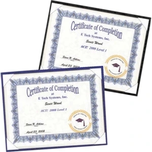 Certificate Holder With Easel On Back To View Landscape Or Portrait. Blank Product