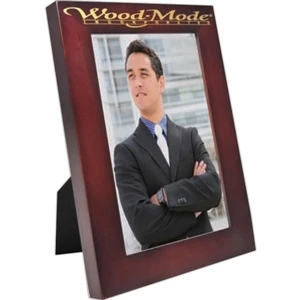Wood Picture Frame In Matte Finish Walnut Color With Easel And Hooks On Back