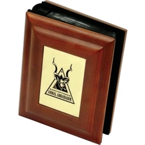 Wood Picture Album With Walnut Satin Finish Holds 100 - 4" X 6" Pictures
