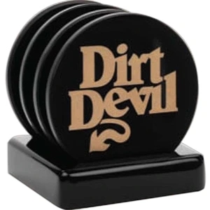 Davos - Elegant 4 Piece Solid Black Marble Coaster Set On Handsome Piano Wood (r) Base