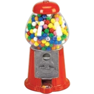 Carousel (r) - Junior Size Gumball Machine, 11" Red Cast Aluminum And Glass Globe