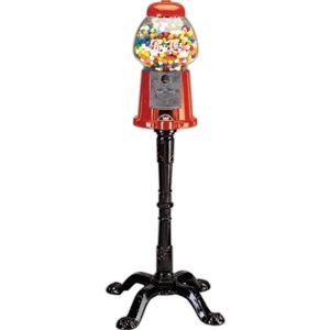Carousel (r) - 15" King Size Aluminum Gumball Machine With Black Antique-style Stand. Holds 62 Oz