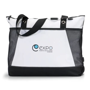 Venture - Tangerine Orange - Business Tote Bag With Zippered Main Compartment And Mesh Pockets