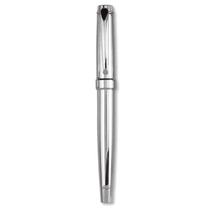Travis & Wells (tm) Federal - Rollerball Pen With Brass Cap And Barrel With Chrome Finish