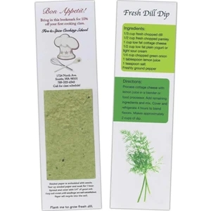 Sprout Tyme - Unique Bookmark With Vibrant Herb Seeded Insert And Recipe On Back