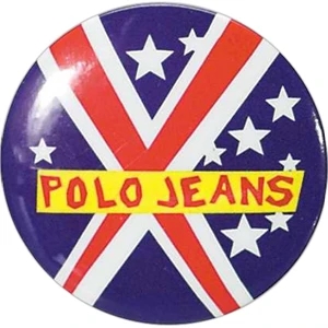 1 1/2" - Round Laminated Celluloid Button With Safety Pin And Metal Back