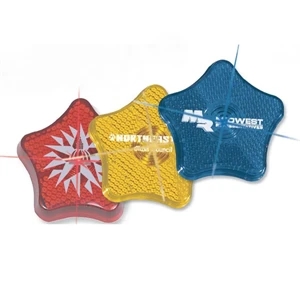 X -strobe (tm) - Flashing Star Shaped Clip On Button With Blinking Light