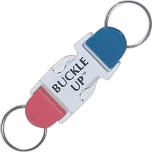 Buckle Up (tm) - Red-white-blue - Pull Apart Key Holder With Color On Each End