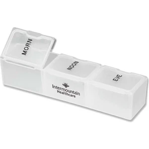 Morning/noon/evening 3 Compartments - One Day Pill Organizer. Large Capacity Compartments