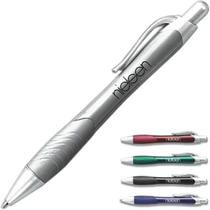 Vulcan - Solid Metallic Pen With Free Flow Body Shape And Oversized Rubber Grip