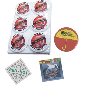 Ad Tacks (tm) - 1 1/2" X 2" - Horizontal Rectangle Note Holder With 1/2" Pin On Back