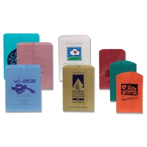 Natural Colored Flat Paper Merchandise Bag With Serrated Top, 8 1/2" X 11"