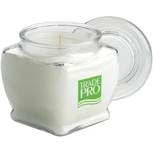 Sir James - 3 Day Rush Service - Aromatherapy Wax Candle In 10 Oz. Capacity Glass Footed Square Jar