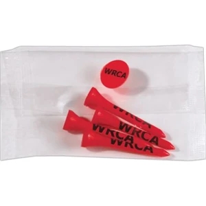 Hollows - 5 Working Days - Four Biodegradable Golf Tees And One Ball Marker In Clear Cello Bag