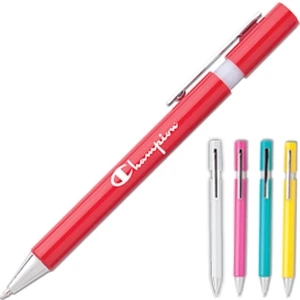 Devo - Fun Bright Colored Retractable Click Pen With Chrome Tip And Clip