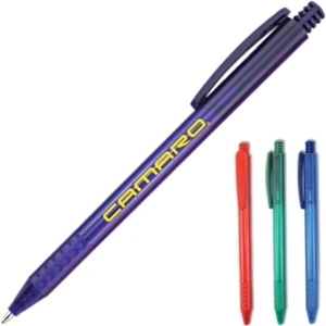 Connick - Translucent Retractable Click Pen With Matching Clip, Tip And Plunger