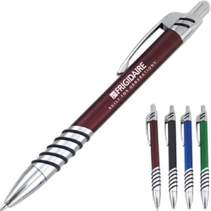 Osbourne - Metallic Colored Retractable Click Pen With Chrome Tip, Plunger And Clip